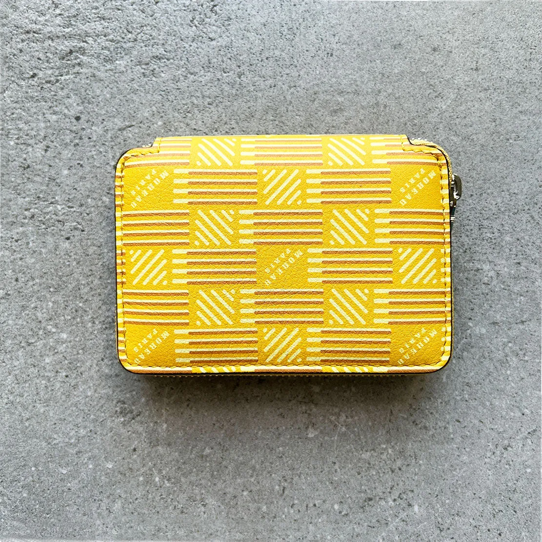 Zip Mini Wallet, Yellow Moreau Bags